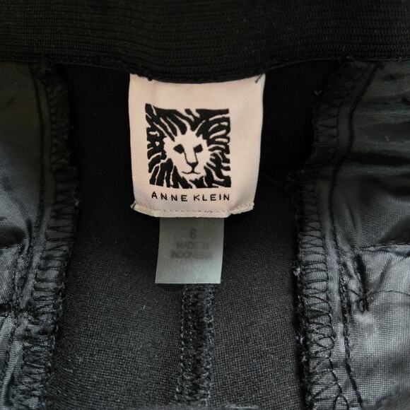 Anne Klein Black Straight Leg Stretchy Dress Work Pants with Pockets - Picture 5 of 6